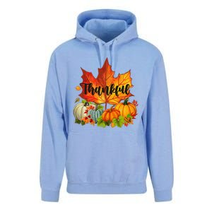 Happpy Thanksgiving Day Autumn Fall Maple Leaves Thankful Unisex Surf Hoodie