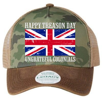 Happy Treason Day Ungrateful Colonials Legacy Tie Dye Trucker Hat