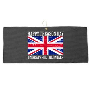 Happy Treason Day Ungrateful Colonials Large Microfiber Waffle Golf Towel