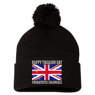 Happy Treason Day Ungrateful Colonials Pom Pom 12in Knit Beanie