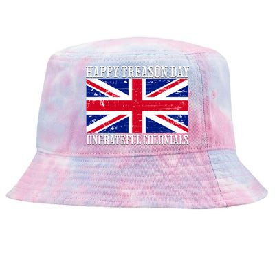 Happy Treason Day Ungrateful Colonials Tie-Dyed Bucket Hat