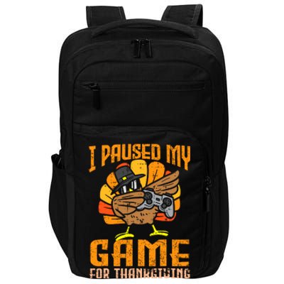 Happy Thanksgiving Dabbing Gamer Turkey Impact Tech Backpack