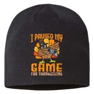 Happy Thanksgiving Dabbing Gamer Turkey Sustainable Beanie