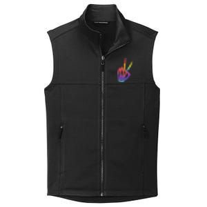 Have The Day You Deserve Peace Sign Skeleton Motivational Collective Smooth Fleece Vest