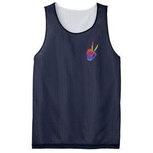 Have The Day You Deserve Peace Sign Skeleton Motivational Mesh Reversible Basketball Jersey Tank