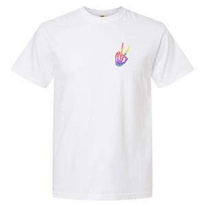 Have The Day You Deserve Peace Sign Skeleton Motivational Garment-Dyed Heavyweight T-Shirt