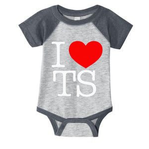 Heart-shaped TS Design Infant Baby Jersey Bodysuit