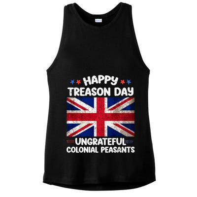Happy Treason Day Ungrateful Colonial Peasants 4th Of July Ladies PosiCharge Tri-Blend Wicking Tank