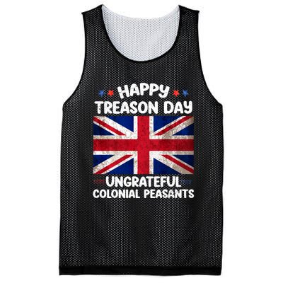 Happy Treason Day Ungrateful Colonial Peasants 4th Of July Mesh Reversible Basketball Jersey Tank