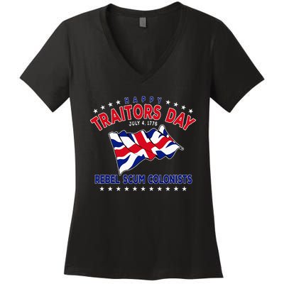 Happy Traitors Day (Humorous Independence Day) Women's V-Neck T-Shirt