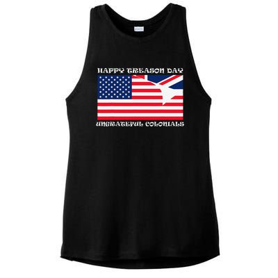 Happy Treason Day Ungrateful Colonials Ladies PosiCharge Tri-Blend Wicking Tank