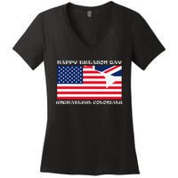 Happy Treason Day Ungrateful Colonials Women's V-Neck T-Shirt