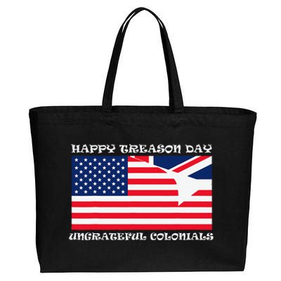 Happy Treason Day Ungrateful Colonials Cotton Canvas Jumbo Tote