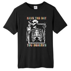 Have The Day You Deserve Halloween Skeleton Coffee Tall Fusion ChromaSoft Performance T-Shirt