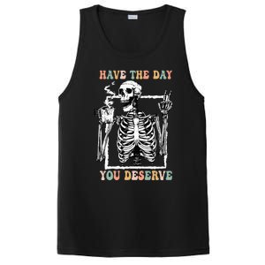 Have The Day You Deserve Halloween Skeleton Coffee PosiCharge Competitor Tank