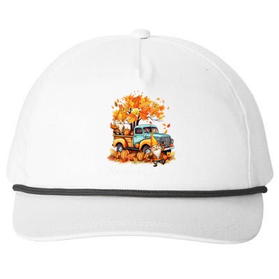 Happy Thanksgiving Dabbing Turkey Day  Snapback Five-Panel Rope Hat