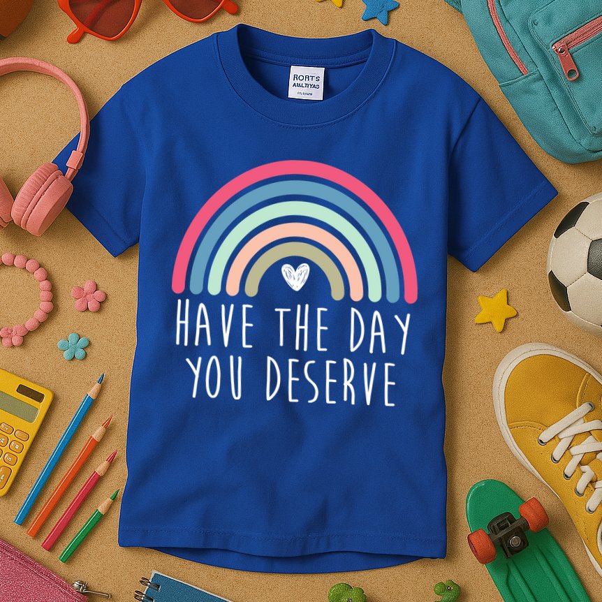 Have The Day You Deserve Kids T-Shirt