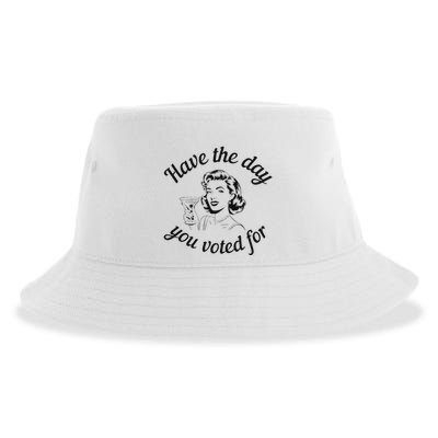 Have The Day You Voted For Wine Drinks Anti Trump Maga Sustainable Bucket Hat