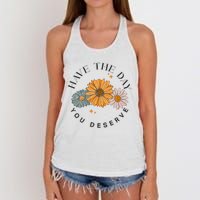 Have The Day You Deserve Women's Knotted Racerback Tank