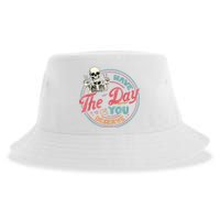 Have The Day You Deserve Funny Skeleton Motivational Sustainable Bucket Hat