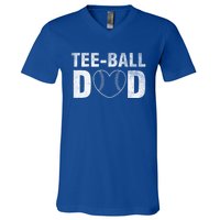 Humor Tball Dad Tmeaningful Giftball Dad Tee Ball Daddy Sport Fathers Gift V-Neck T-Shirt