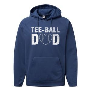 Humor Tball Dad Tmeaningful Giftball Dad Tee Ball Daddy Sport Fathers Gift Performance Fleece Hoodie