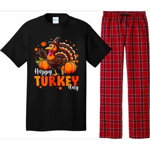 Happy Turkey Day Women Fall Autumn Thanksgiving Pajama Set