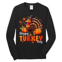 Happy Turkey Day Women Fall Autumn Thanksgiving Tall Long Sleeve T-Shirt