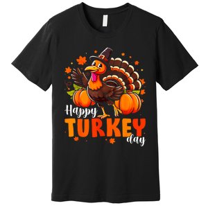 Happy Turkey Day Women Fall Autumn Thanksgiving Premium T-Shirt