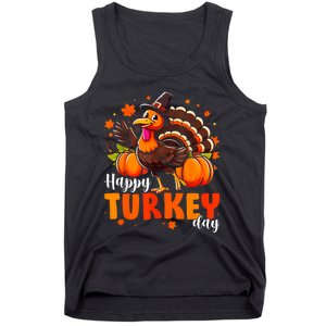 Happy Turkey Day Women Fall Autumn Thanksgiving Tank Top