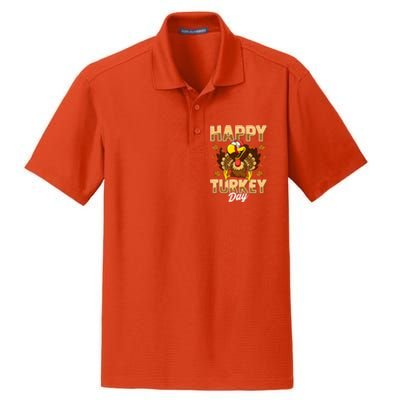 Happy Turkey Day Gift Thanksgiving Day Gift Holiday Gift Dry Zone Grid Polo