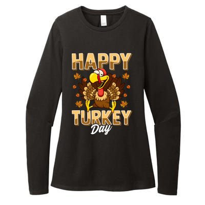 Happy Turkey Day Gift Thanksgiving Day Gift Holiday Gift Womens CVC Long Sleeve Shirt