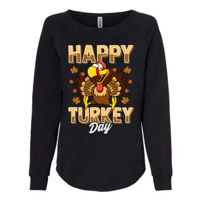 Happy Turkey Day Gift Thanksgiving Day Gift Holiday Gift Womens California Wash Sweatshirt