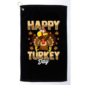 Happy Turkey Day Gift Thanksgiving Day Gift Holiday Gift Platinum Collection Golf Towel