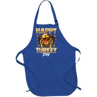 Happy Turkey Day Gift Thanksgiving Day Gift Holiday Gift Full-Length Apron With Pockets