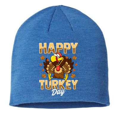 Happy Turkey Day Gift Thanksgiving Day Gift Holiday Gift Sustainable Beanie