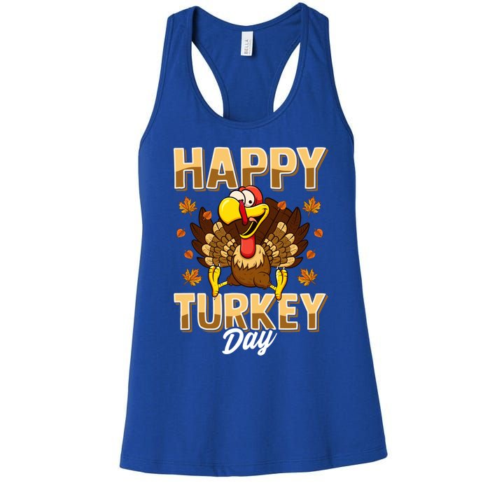 Happy Turkey Day Gift Thanksgiving Day Gift Holiday Gift Women's Racerback Tank