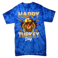 Happy Turkey Day Gift Thanksgiving Day Gift Holiday Gift Tie-Dye T-Shirt