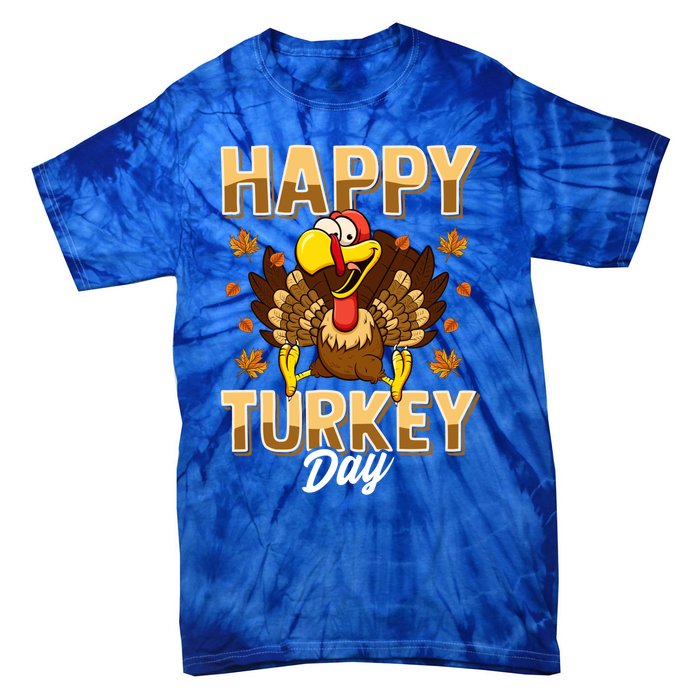 Happy Turkey Day Gift Thanksgiving Day Gift Holiday Gift Tie-Dye T-Shirt