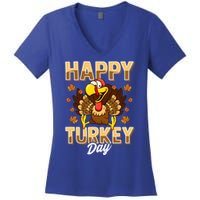 Happy Turkey Day Gift Thanksgiving Day Gift Holiday Gift Women's V-Neck T-Shirt