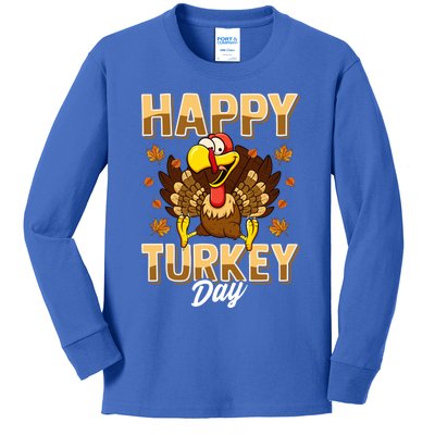 Happy Turkey Day Gift Thanksgiving Day Gift Holiday Gift Kids Long Sleeve Shirt