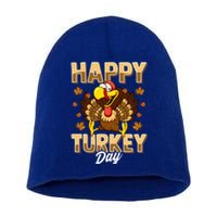 Happy Turkey Day Gift Thanksgiving Day Gift Holiday Gift Short Acrylic Beanie