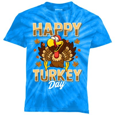 Happy Turkey Day Gift Thanksgiving Day Gift Holiday Gift Kids Tie-Dye T-Shirt