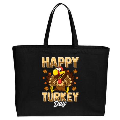 Happy Turkey Day Gift Thanksgiving Day Gift Holiday Gift Cotton Canvas Jumbo Tote