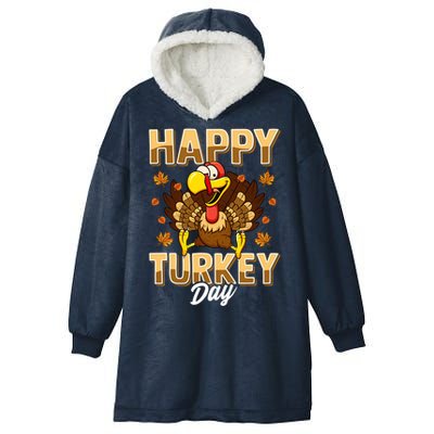 Happy Turkey Day Gift Thanksgiving Day Gift Holiday Gift Hooded Wearable Blanket