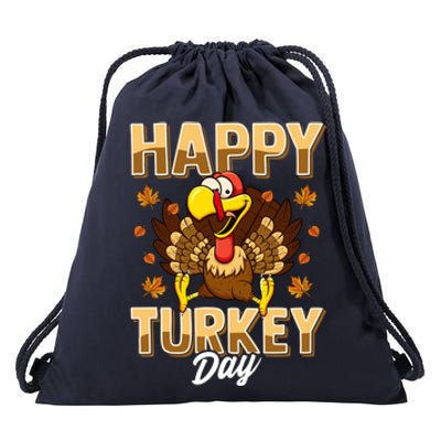 Happy Turkey Day Gift Thanksgiving Day Gift Holiday Gift Drawstring Bag