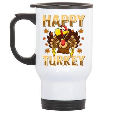 Happy Turkey Day Gift Thanksgiving Day Gift Holiday Gift Stainless Steel Travel Mug