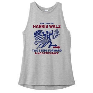 How To Do The Harris Walz Two Steps Forward And No Steps Back Ladies PosiCharge Tri-Blend Wicking Tank