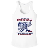 How To Do The Harris Walz Two Steps Forward And No Steps Back Ladies PosiCharge Competitor Racerback Tank