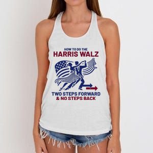 How To Do The Harris Walz Two Steps Forward And No Steps Back Women's Knotted Racerback Tank